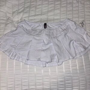 white mini skirt - new with tags